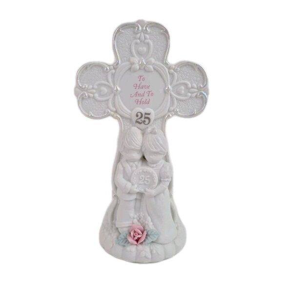 Precious Moments 25th Anniversary Free Standing Cross 169110 Retired Figurine - Picture 1 of 7
